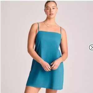 Vitamin A Teal Linen Blend Sundress